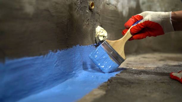 Commercial Exterior Waterproofing project at a Corunna, MI business property by SJ Waterproofing Pros